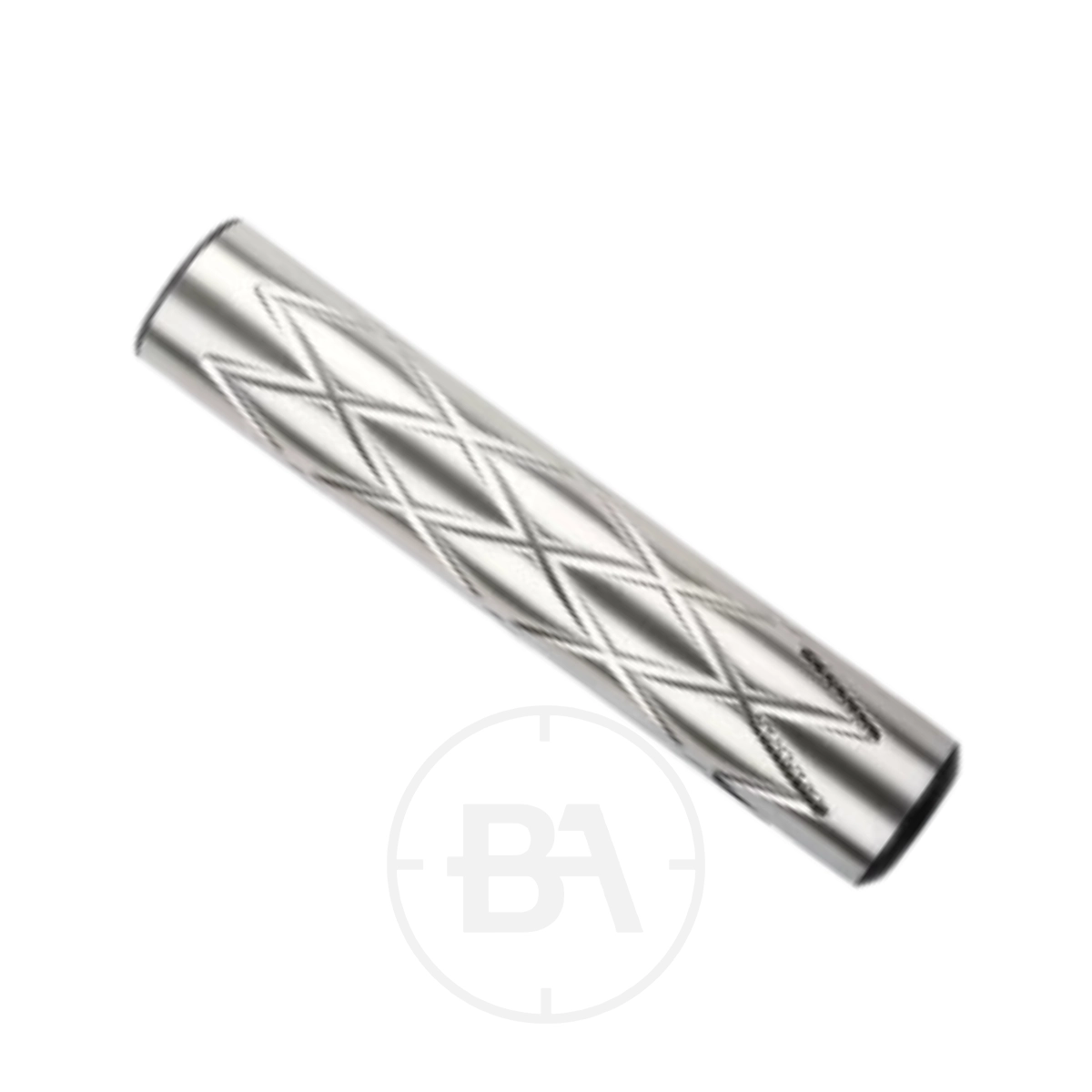 0dB 160mm 1/2" UNF Silencer 2 A 160mm silencer with a diamond-patterned surface design, photographed against a white background.