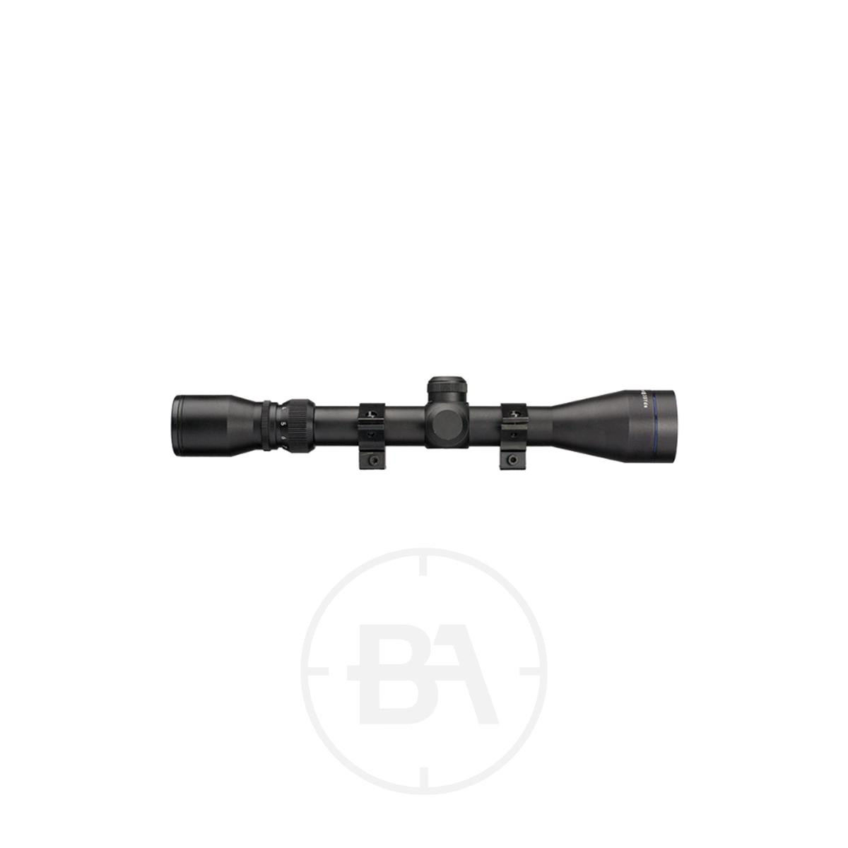 AGS VMX Rifle 3-9 x 40 Mil-Dot Scope 2 The AGS VMX Rifle 3-9 x 40 Mil-Dot Scope, in black and viewed from the side against a white background, comes with mounting rings.