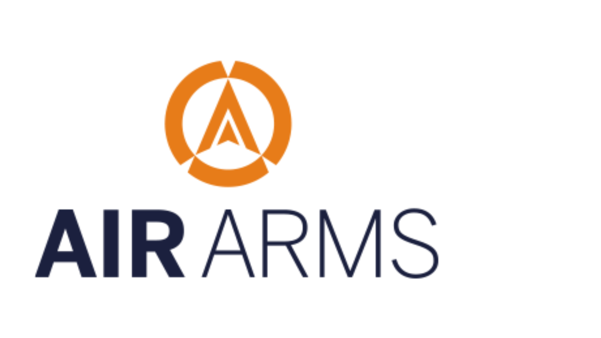 Air Arms S400 PCP Air Rifle Series 2 Air Arms logo with an orange circular design above the words "AIR ARMS" in black and blue capital letters on a white background.