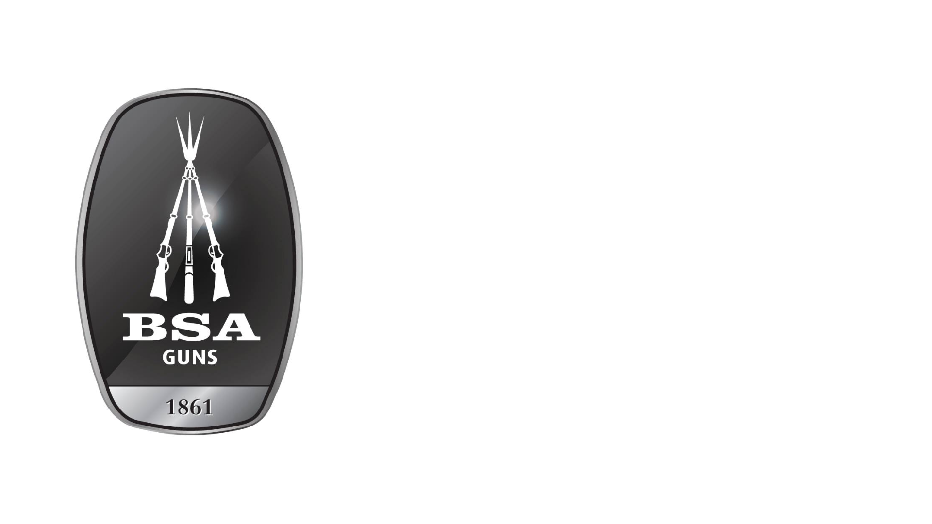 BSA Ultra CLX PCP Air Rifle 2 A black and silver BSA Guns logo featuring three crossed rifles, the text "BSA GUNS," and the year "1861" at the bottom.