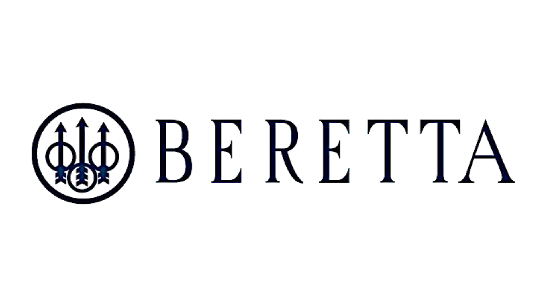 Beretta logo featuring a circular emblem with three vertical arrows and the word "BERETTA" in capital letters to the right.