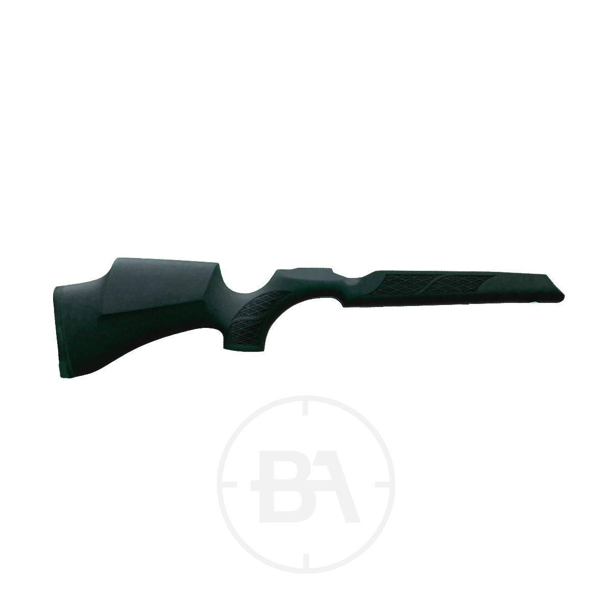 Weihrauch HW110 Soft Touch Carbine Sporter Stock 1 Weihrauch Carbine Sporter Wood Soft Touch Stock for HW110, featuring a soft-touch finish with textured grip and cheek rest, designed specifically for the HW110 Weihrauch, shown on a white background.