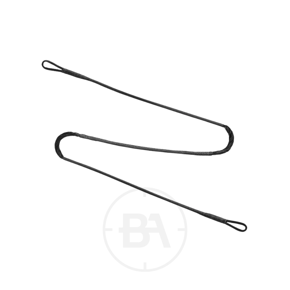 EK Archery Cobra Spare String 1 The EK Archery Vlad Spare String is a black rope sling with loops at both ends, shown in an S shape on a plain white background. Ideal as a spare string for Vlad or other EK Archery crossbows.