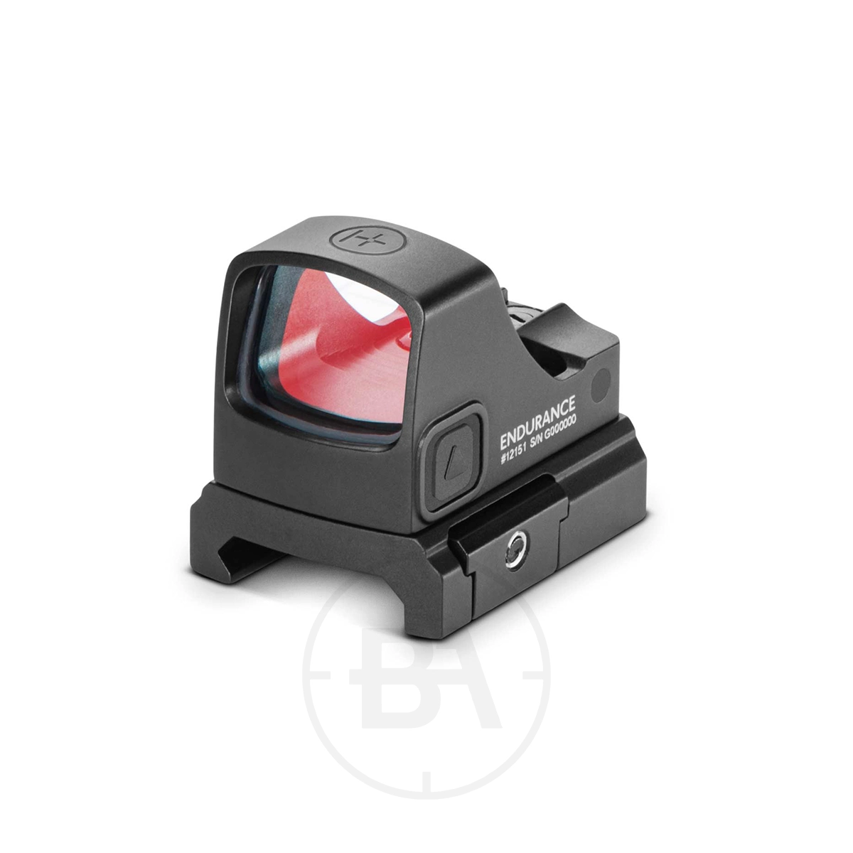 Hawke Endurance Reflex Sight 3 MOA Dot With Picatinny / Weaver Mount 1 The Hawke Endurance Reflex Sight 3 MOA Dot features a compact black design, red-tinted lens, and mounts to Picatinny/Weaver rails—ideal for firearms and labelled “Endurance” and “1x25.”.