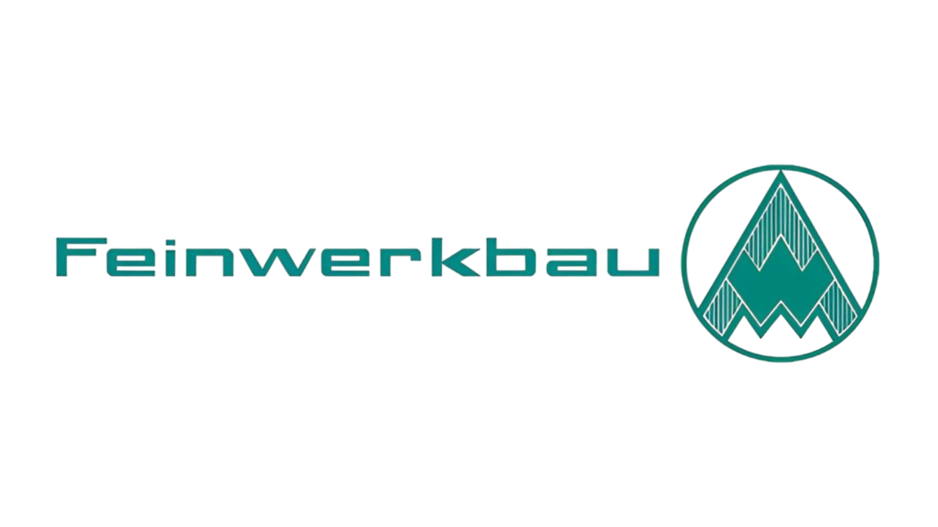 Feinwerkbau 800 Junior Match Target Rifle 2 Teal "Feinwerkbau" text next to a circular logo with stylized mountain peaks, all on a black background.