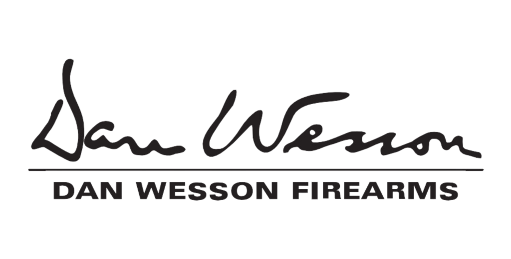 The image shows the Dan Wesson Firearms logo with a signature-style "Dan Wesson" above the text "DAN WESSON FIREARMS.