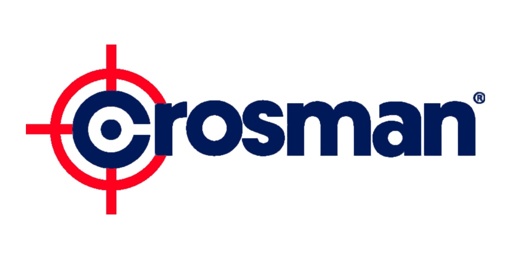 Crosman logo with the letter "C" stylized as a target in red and blue, followed by the word "rosman" in navy blue text.