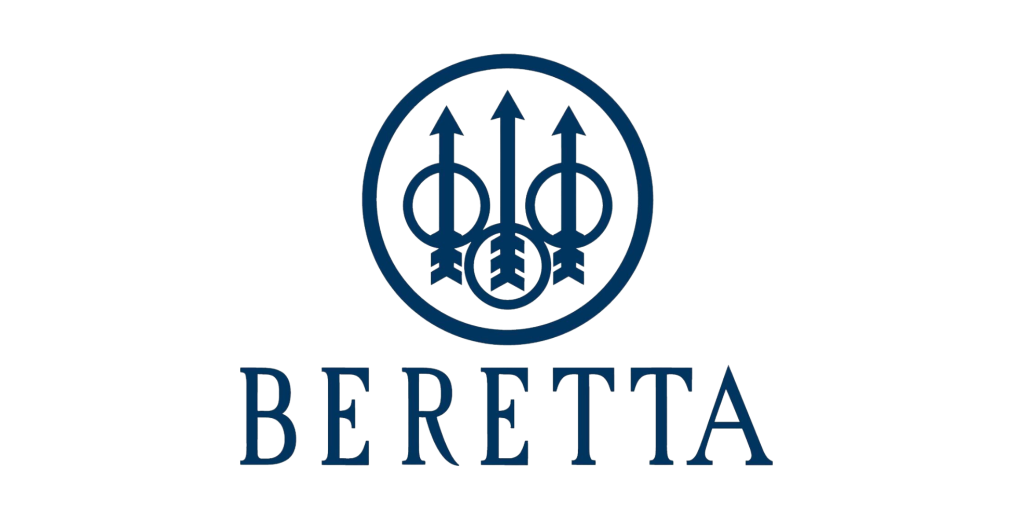 The image shows the Beretta logo featuring three arrows inside a circle above the word "BERETTA" in uppercase letters.