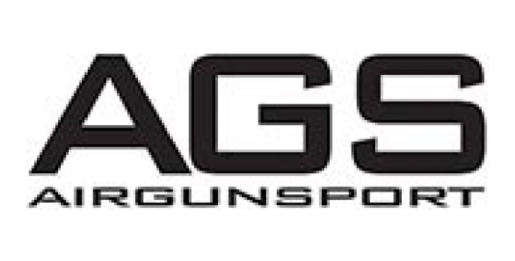 The AGS Airgunsport logo features the large black letters "AGS" above the word "AIRGUNSPORT" in smaller, capitalized black text on a white background.