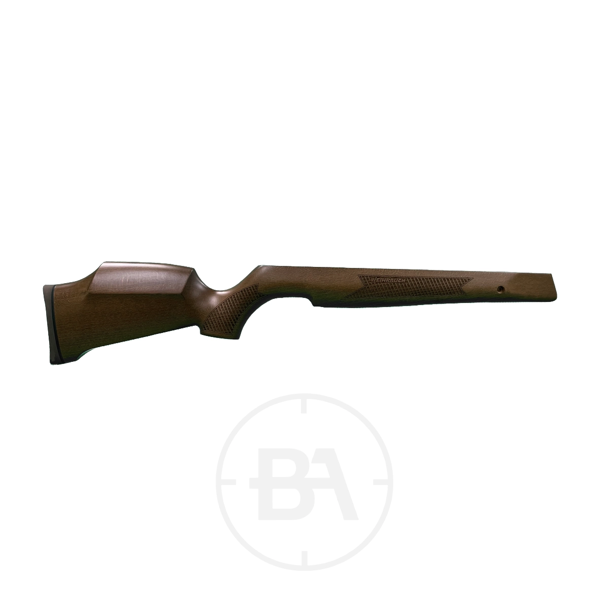 Weihrauch Carbine Sporter Beech Stock - HW97 / HW77 1 A Weihrauch Carbine Sporter Beech Stock for HW97 or HW77 rifles with a textured grip is displayed on a white background.