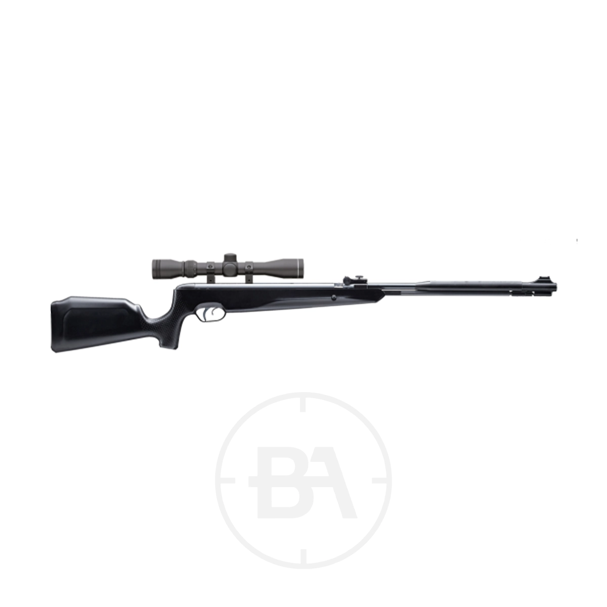 SMK Victory LB800 Under Lever Spring Air Rifle With Scope 1 The SMK Victory LB800 Under Lever Spring Air Rifle With Scope is displayed on a plain white background, highlighting its precise design and under lever spring mechanism.