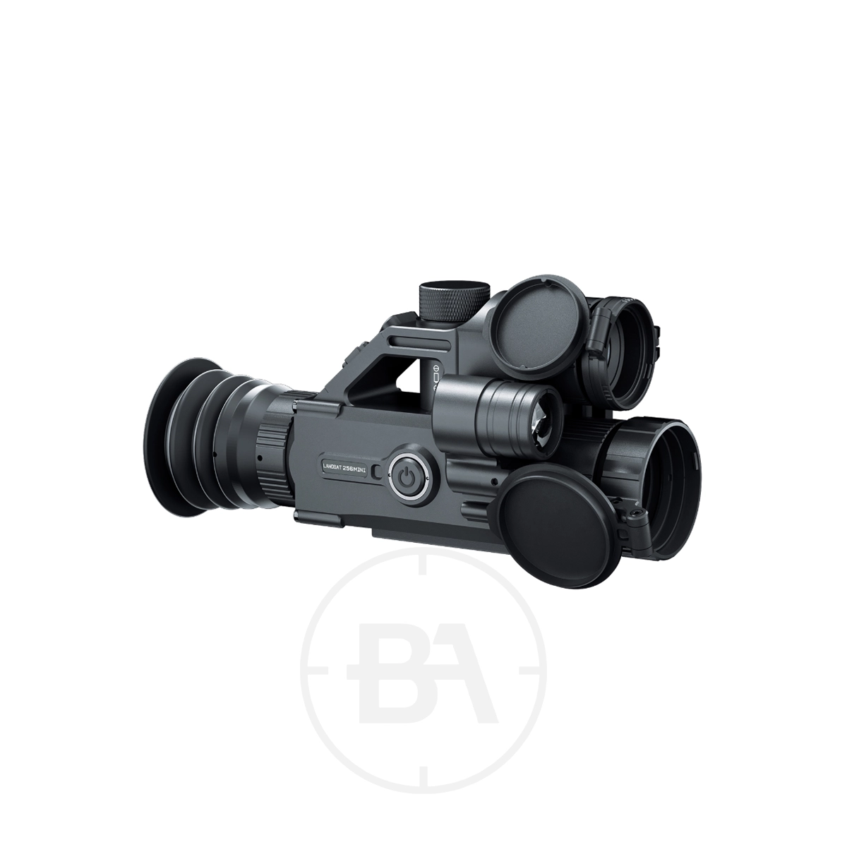 Pard Landsat 256 Mini Thermal & Night‑Vision Rifle Scope 3 The Pard Landsat 256 Mini Thermal & Night‑Vision Rifle Scope features multiple lens covers, adjustment dials, and an eyepiece, shown on a plain white background. Perfect for precision targeting in low-light conditions.