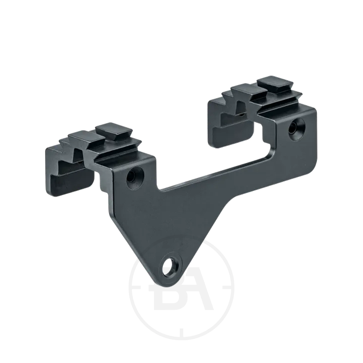 Walther Lever Action Scope Mount 1 The Walther Lever Action Scope Mount is a black metal mount with two raised clamp sections and a centre attachment hole. Its smooth, matte finish is perfect for Walther Lever Action or similar lever action scope set-ups.
