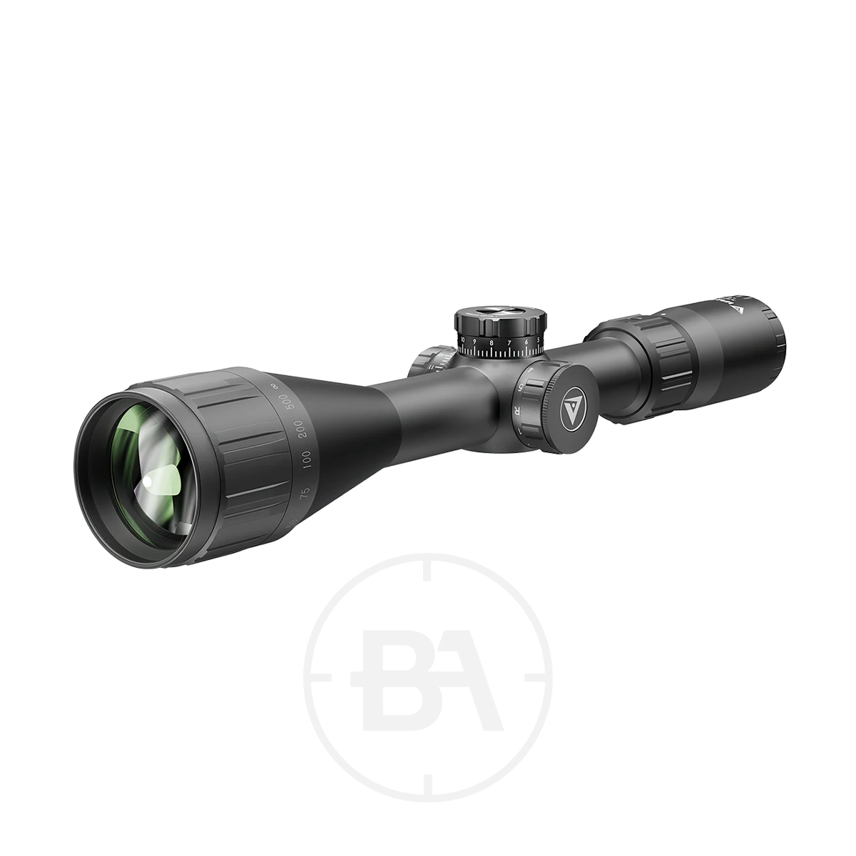 Valiant Lynx 3-9x40 Mil Dot Rifle Scope 1 A Valiant Lynx 3-9x40 Mil Dot Rifle Scope in black, featuring adjustment knobs and a large front lens, displayed on a white background.