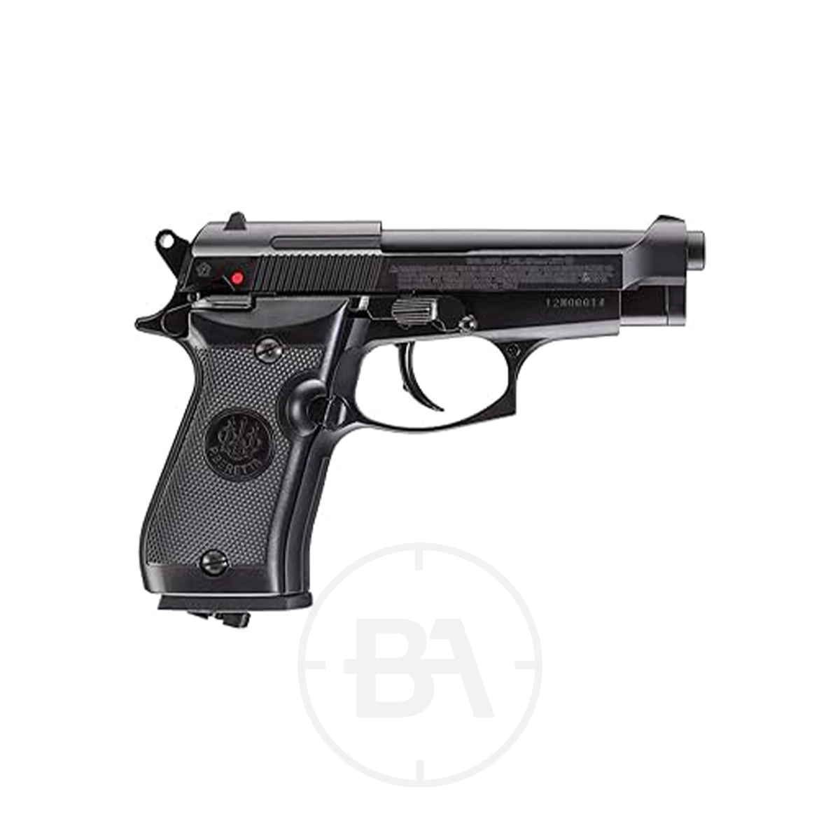 Beretta M84 FS CO2 Pistol 5 A side profile of the Beretta M84 FS CO2 Pistol is displayed against a white background.
