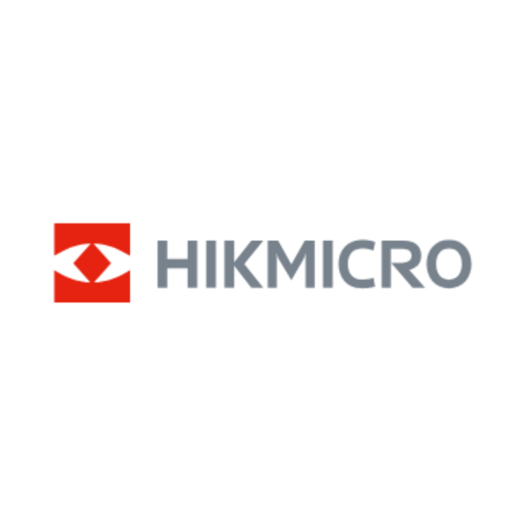 HIKMICRO logo with a red geometric symbol to the left of the brand name in gray capital letters on a white background.