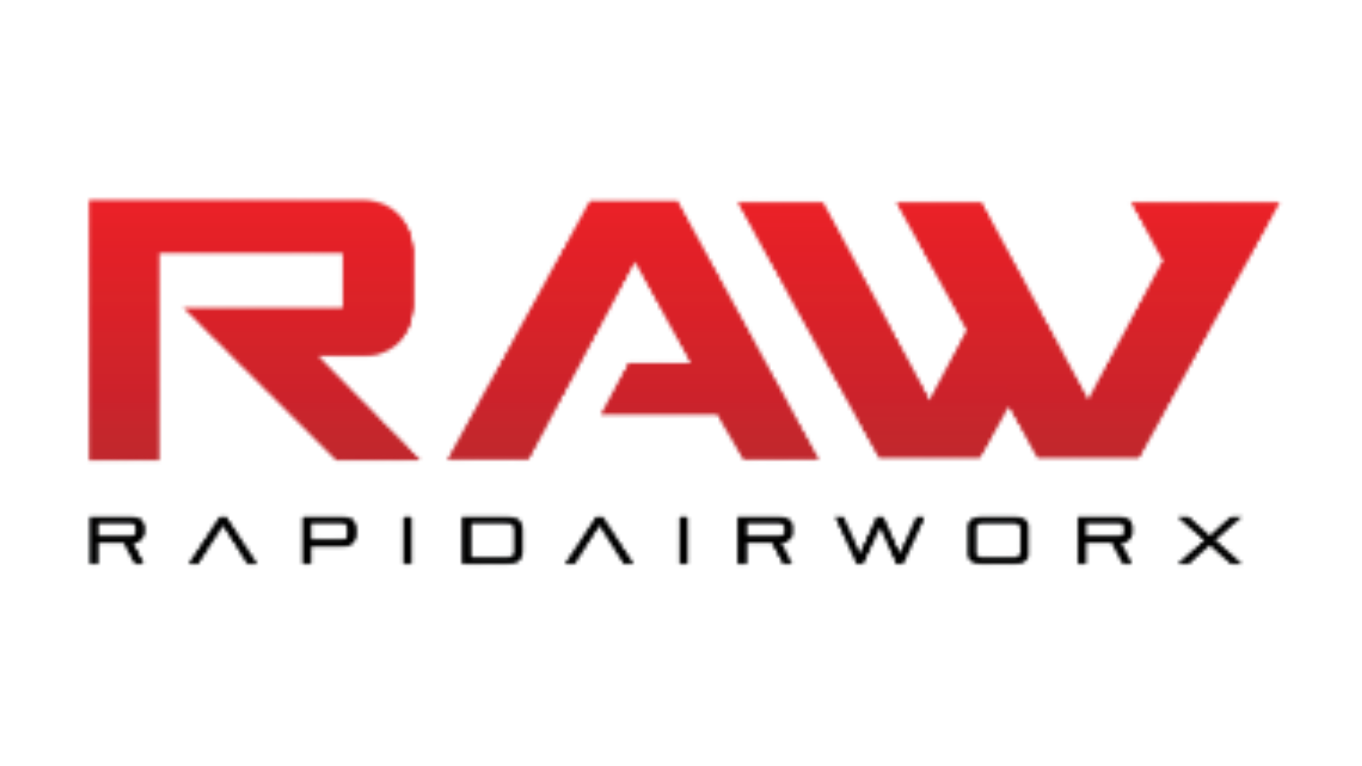 RAW HM1000x Regulated PCP Air Rifle With Hard Case 2 The image displays the logo "RAW" in bold red letters, with the words "RADICAL ARWORX" faintly visible beneath in black, uppercase text.