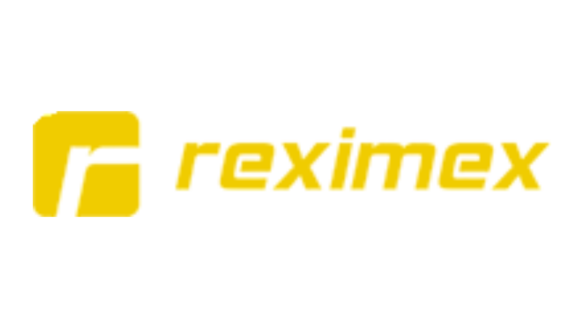 Yellow "reximex" logo with a stylized letter "R" inside a square on the left, and the word "reximex" in bold, italicized lowercase letters on the right.