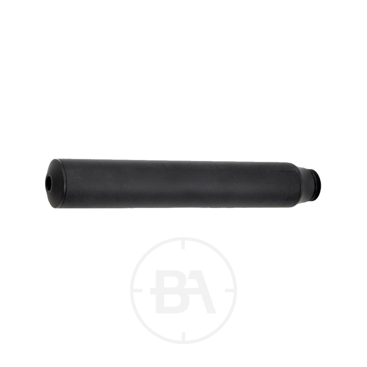 Weihrauch Silencer - 1/2" UNF 1 The Weihrauch Silencer - 1/2" UNF is a black, cylindrical suppressor with a smooth matte finish, designed to attach to firearm muzzles with a 1/2" UNF thread. The product is displayed against a plain white background.