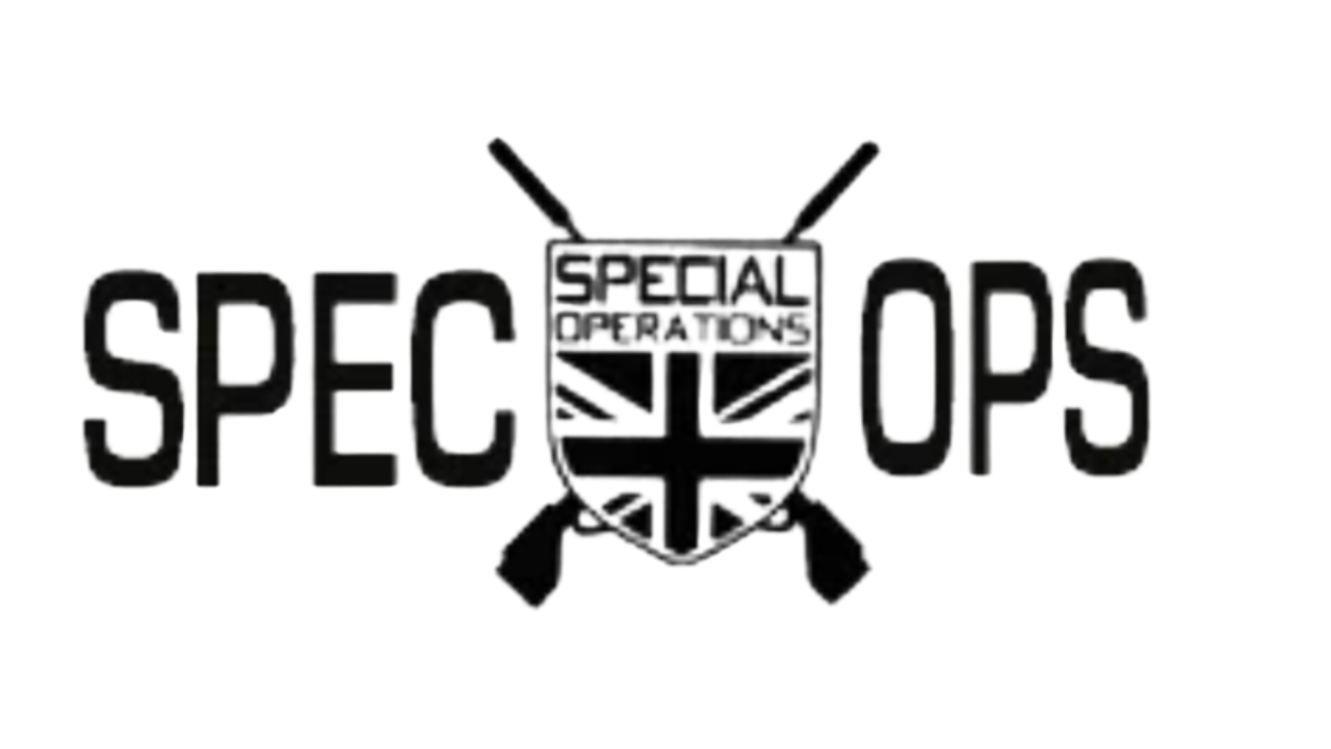 Spec Ops Sniper MKII Gas Ram Air Rifle Package With Scope & Carry Case 2 Logo with the words "SPEC OPS" flanking a crest bearing a Union Jack, two rifles crossed behind, and the text "SPECIAL OPERATIONS" above the flag.