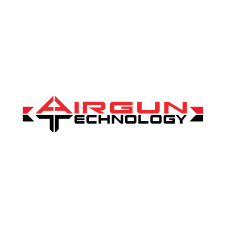 The image shows the "Airgun Technology" logo with stylized red and black text and geometric design elements on a white background.