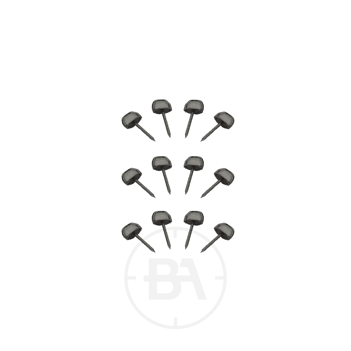 EK Archery Target Pins (x12) 1 A set of Archery Target Pins (x12), arranged in a semi-circle, displayed on a white background.