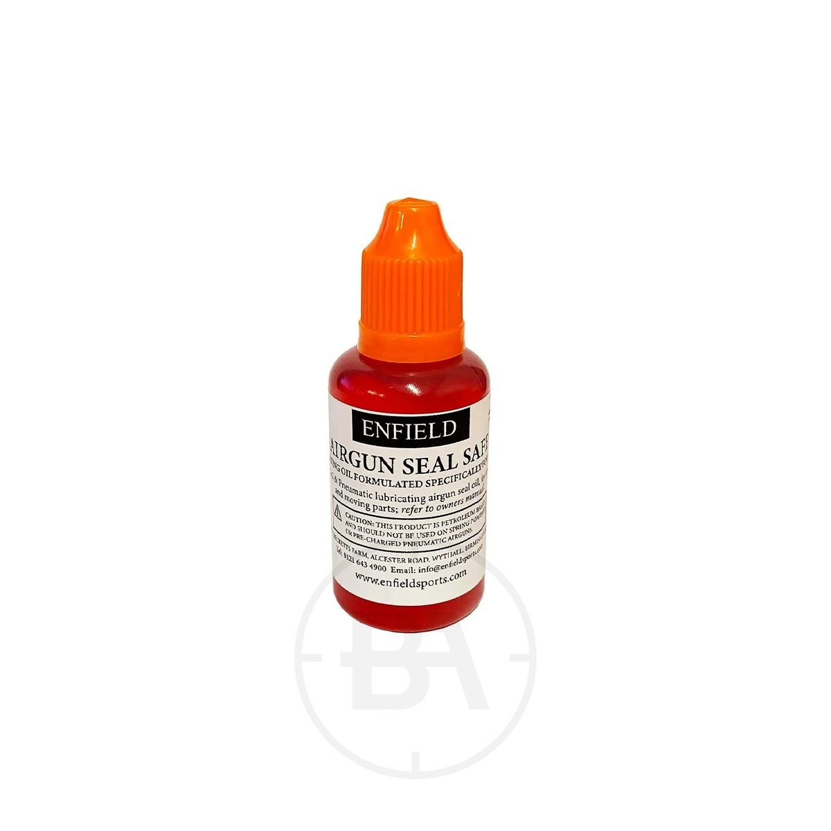Airgun Seal Safe 28ml 1 A 28ml red bottle with an orange cap, labeled "Airgun Seal Safe 28ml," is a reliable sealant for lubricating and protecting airgun seals.